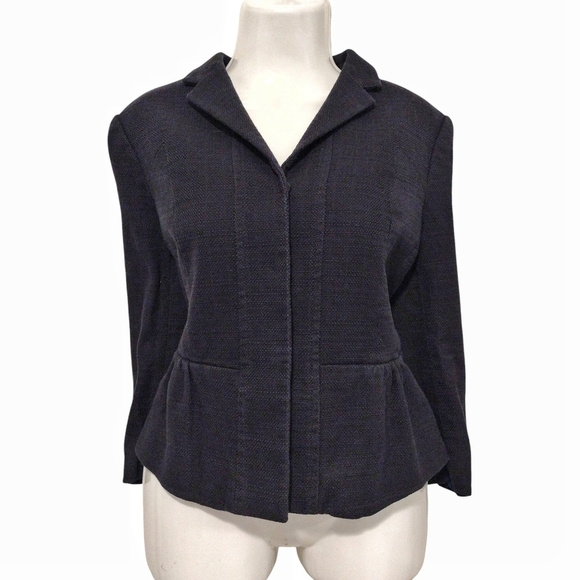 Ann Taylor - 3 Quarter Sleeves Cropped Blazer - Picture 1 of 14